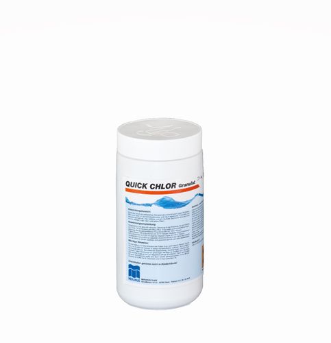 Quickchlor schnelllösliches, organisches Chlorgranulat mit ca. 56% Chlorgehalt 1,0 kg Dose